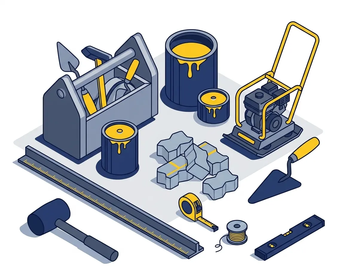 sprzęt do układania kostki brukowej